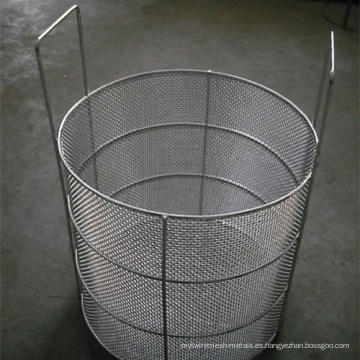 Cesta de freír de cocina / cestas de almacenamiento de malla de alambre de metal